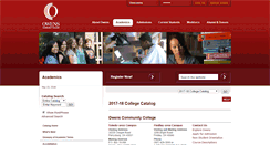 Desktop Screenshot of catalog.owens.edu