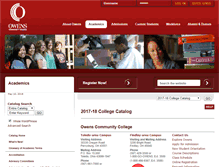 Tablet Screenshot of catalog.owens.edu